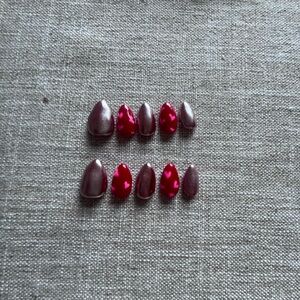 Red and Pink Press-On Nails